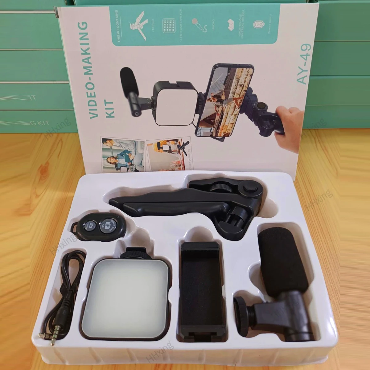 remote control Video Kits Microphone LED Fill Light Mini Tripod