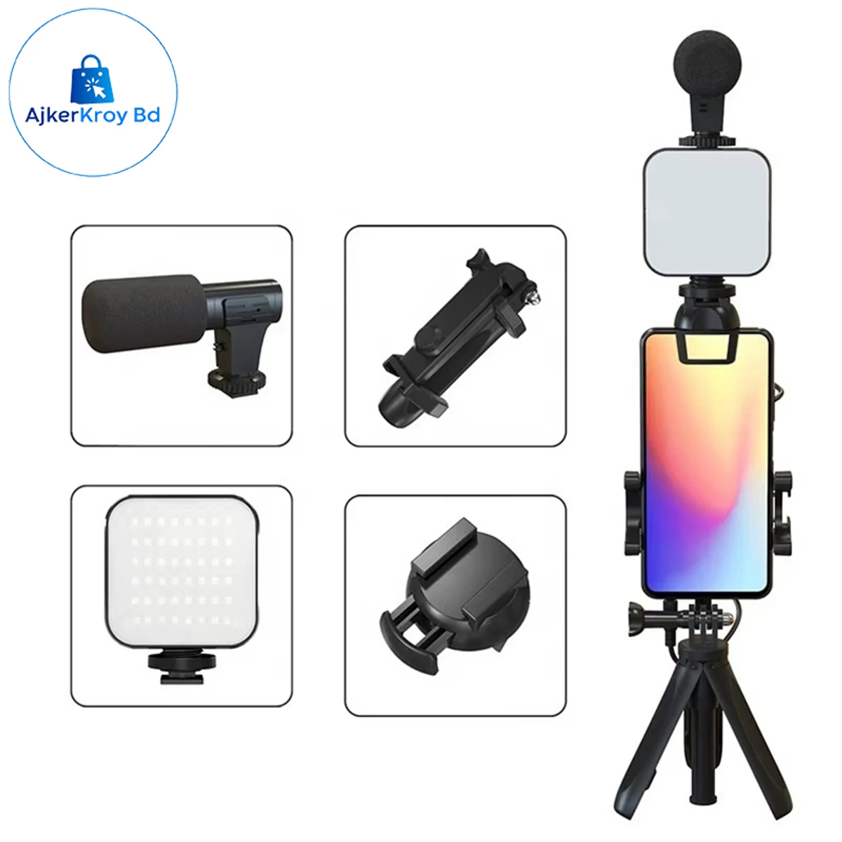 remote control Video Kits Microphone LED Fill Light Mini Tripod