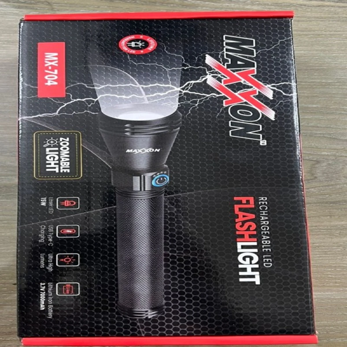 রিচার্জেবল টর্চ লাইট Model MX 704