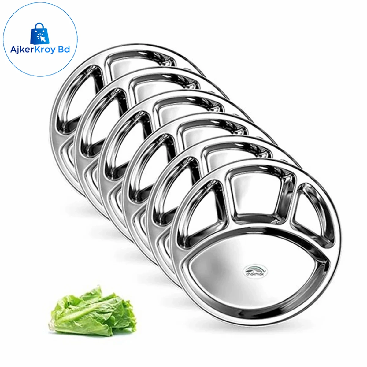 Stainless Steel 4 Chamber Lunch & Dinner Plate ( 1 Pcs )